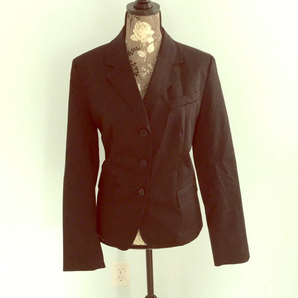 NWT Talbots black blazer The Grace Fit size Large